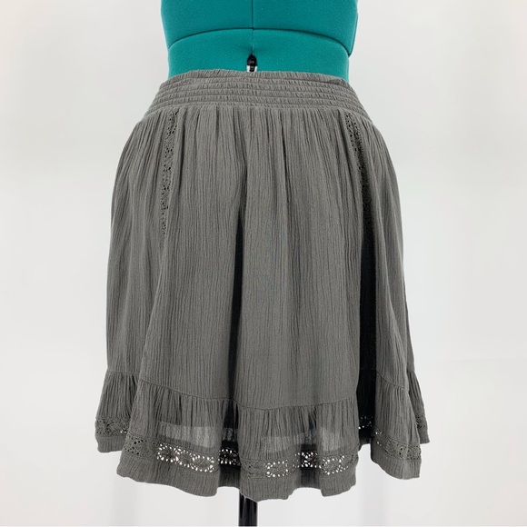 Only Khaki Khloe Plissé Lined Short Circle Skirt, EU 36/US 4 - Picture 7 of 16